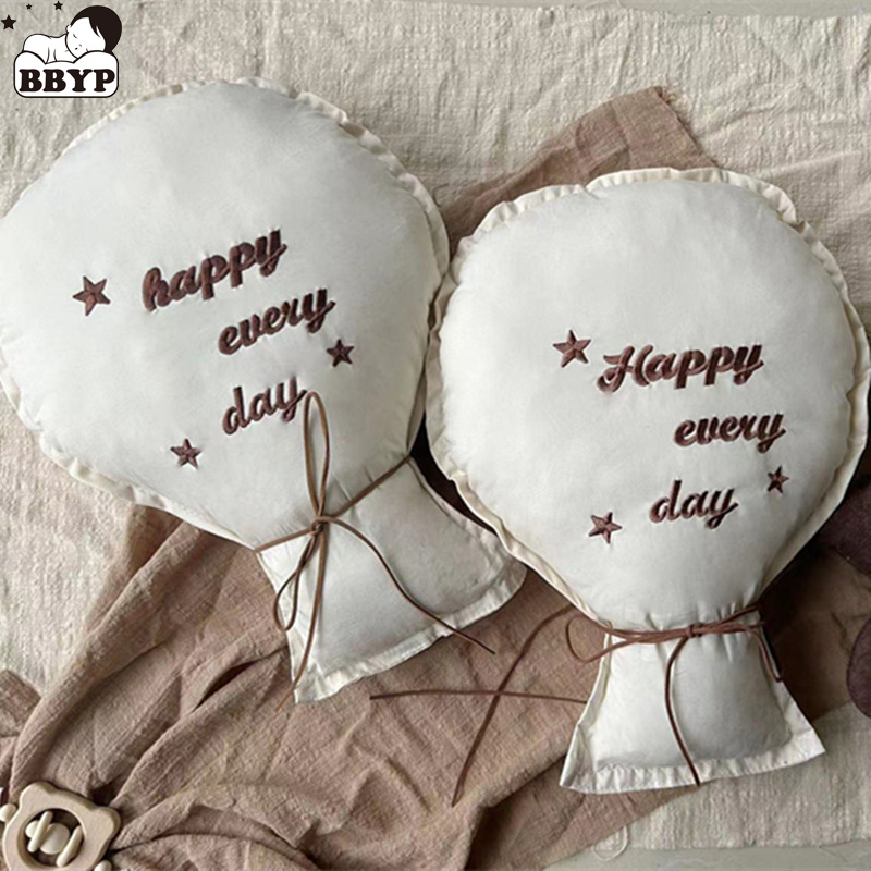 Baby Nursery Embroidery - 2Pcs Baumwolle Stickerei Ballon Wand Hängen
