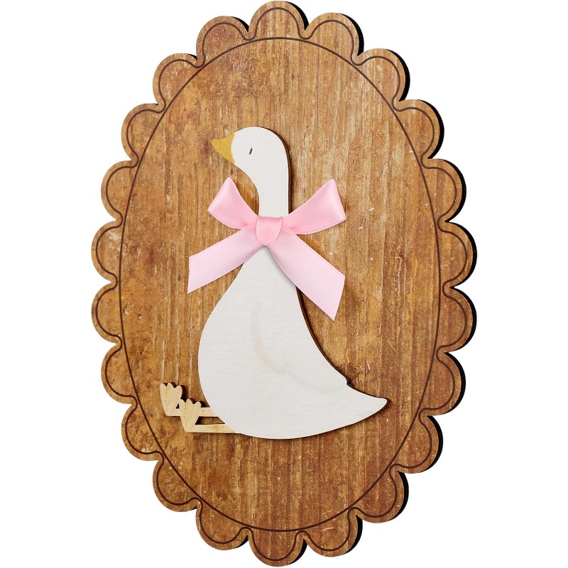 Baby Nursery Vintage - Skurrile Vintage-Gänse-Wandkunst aus Holz – lustige