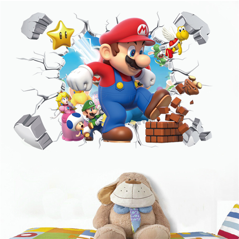 Baby Nursery Wallpaper - 3D Cartoon Anime Spielcharaktere Wandaufkleber für