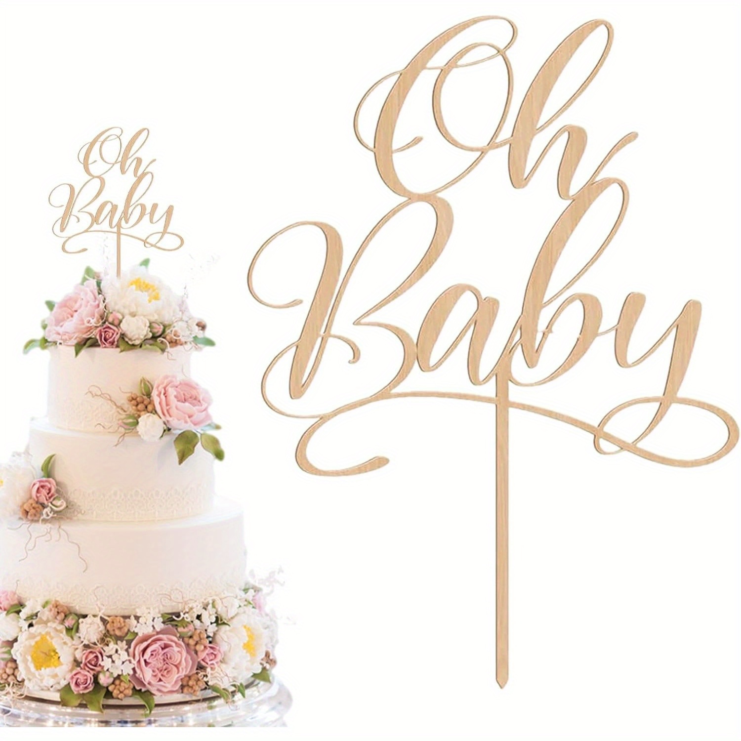 Baby Nursery Letters - 1 Stück oh Baby – Kuchenaufsatz
