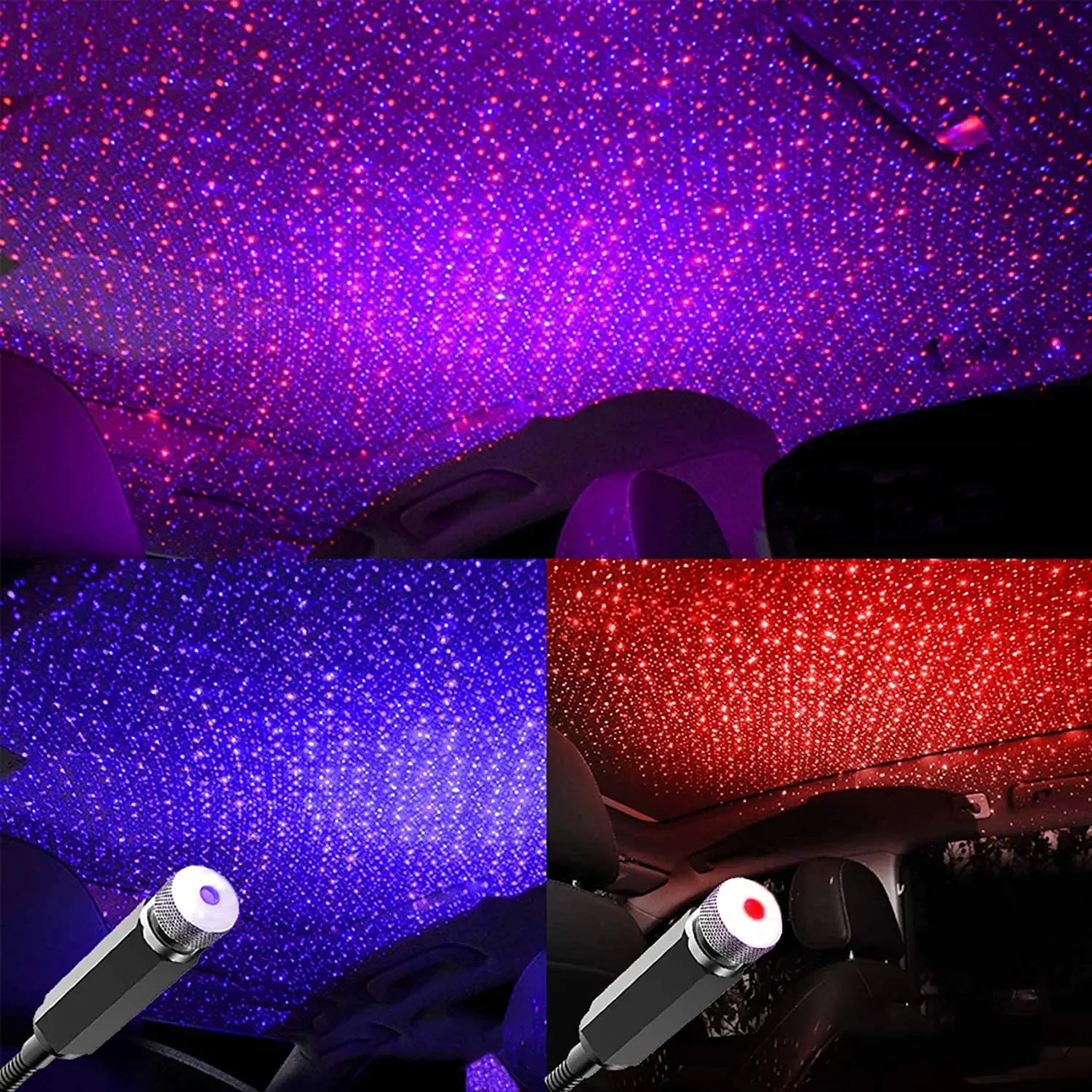 Night Light Projector Stars - Romantische LED-Sternenhimmel-Nachtlampe 5V USB-Anschluss Galaxie-Sternprojektor für