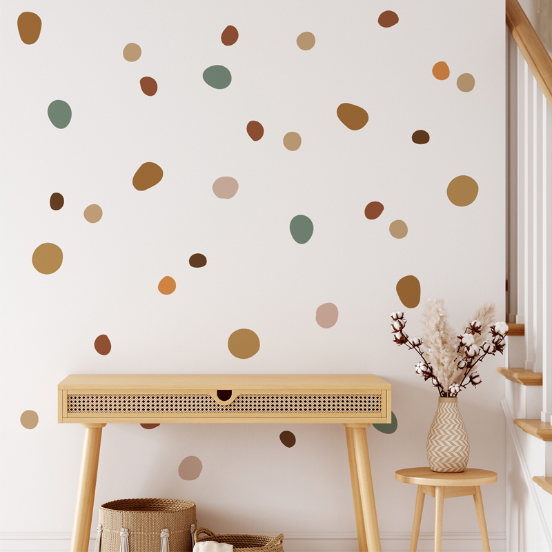 Baby Nursery Vintage - Boho Kinderzimmer Polka Dot Kreative Wandaufkleber