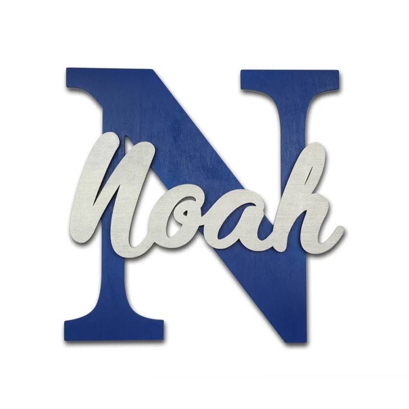 Baby Nursery Letters - Holzbuchstaben, Wandbehangbuchstaben für Babykinderzimmer in Schriftart,