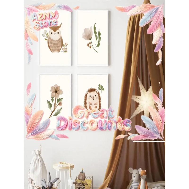 Baby Nursery Animal Theme - 2026 Kinderzimmer Wandkunst Eichhörnchen Eule Fuchs