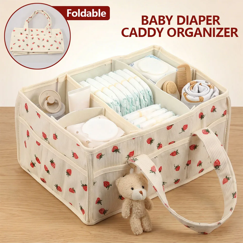 Baby Nursery Equipment - Baby-Windel- und Feuchttücherkorb, tragbarer Filz-Aufbewahrungskorb für