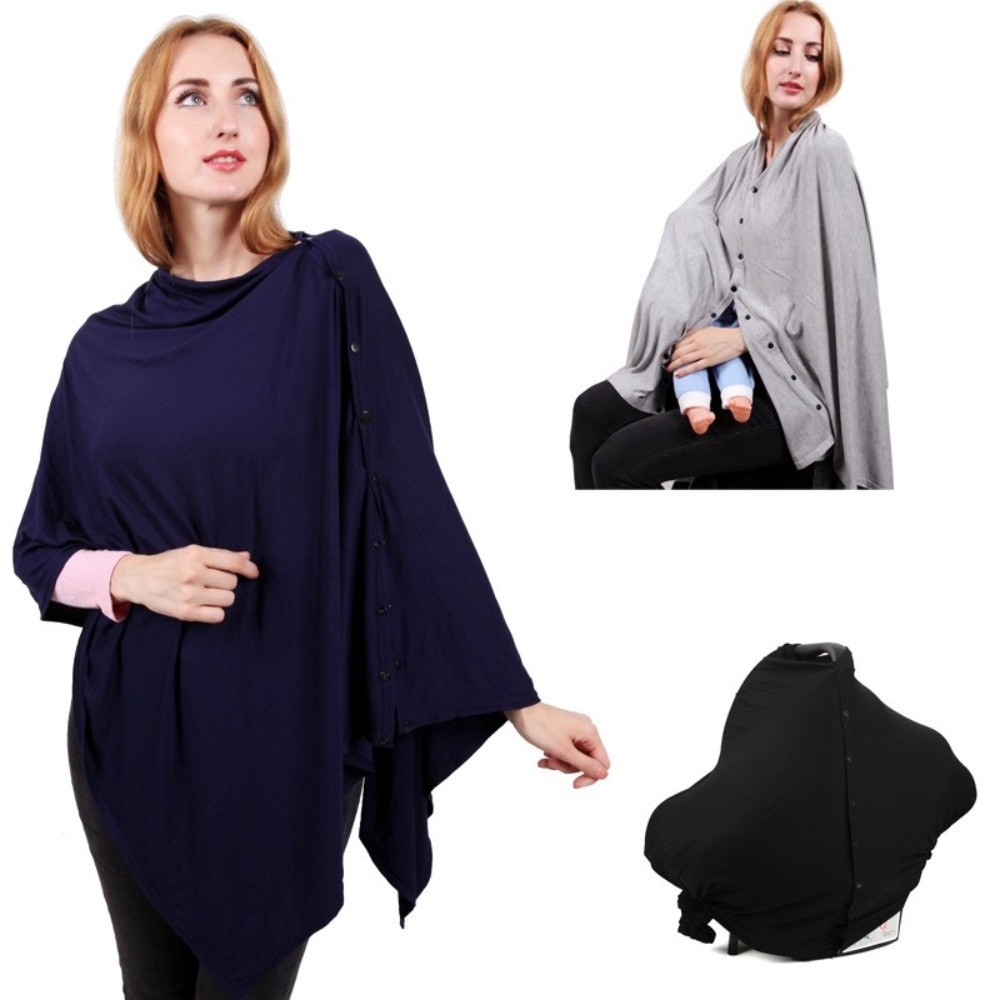 Nursing Cover Breastfeeding - Bequeme Stilltücher mit Knöpfen, Anti-Expositions-Stilldecke, Kinderwagendecke,
