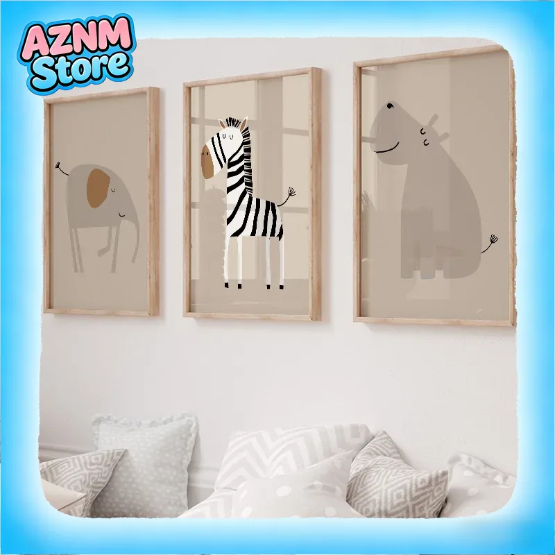 Baby Nursery Jungle Animals - Löwe Tiger Elefant Giraffe Dschungeltiere Kinderzimmer