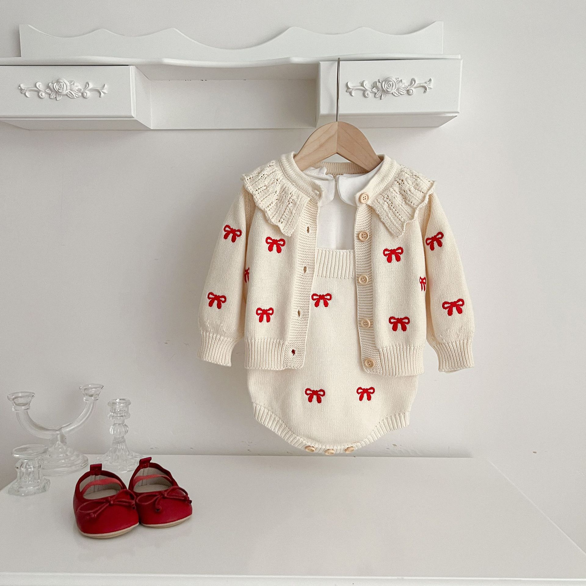 Baby Nursery Embroidery - Herbst Winter Neugeborenen Baby Mädchen Strampler