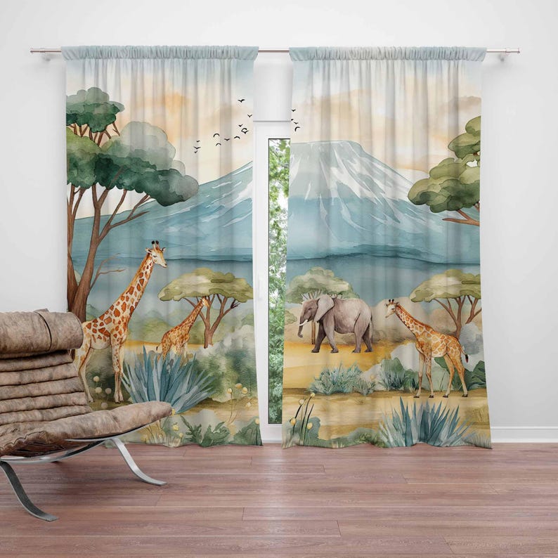 Baby Nursery Youtube - Safari Tiere Kinder Vorhänge Baby Boy