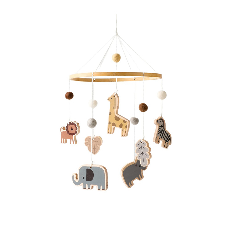 Baby Nursery Jungle Animals - X18A-Babymobile für Kinderbett – Dschungeltiere-Babymobile –