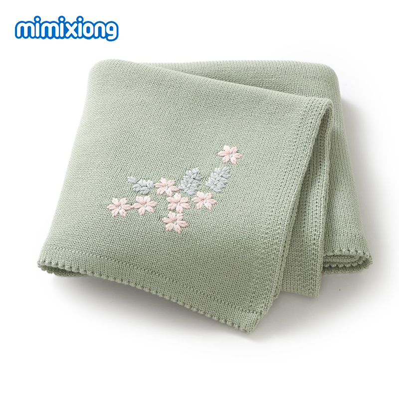 Baby Nursery Embroidery - Fashion Floral Embroideried Baby Decken 90*70