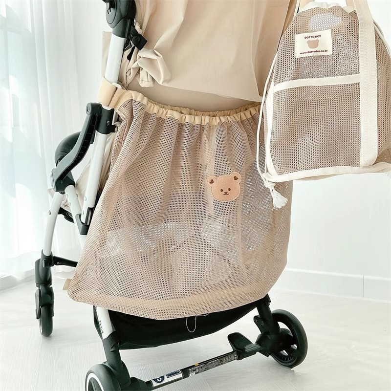 Diaper Caddy Organizer - Wiederverwendbare Kinderwagen-Hängetasche, Sommer-Mesh-Kinderwagentasche, Windel-Organizer, Babyartikel, Windelbeutel,