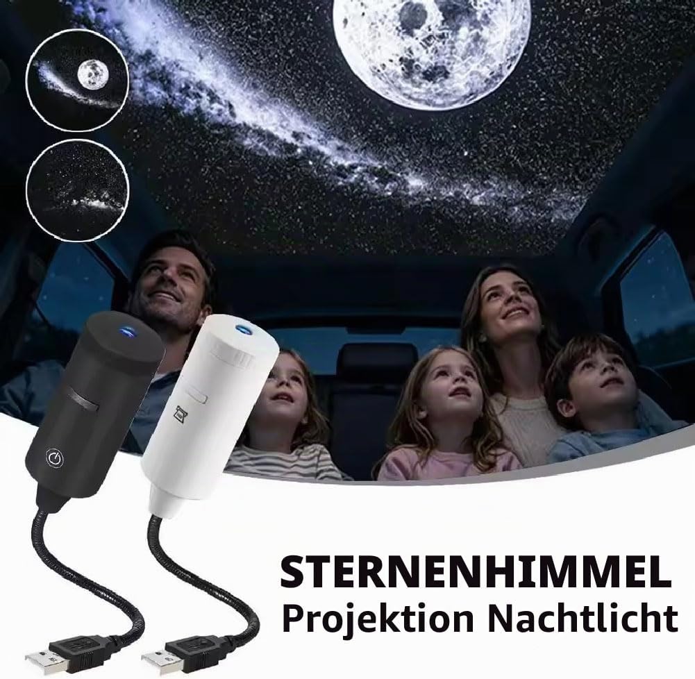 Night Light Projector Stars - Tragbare Nachtlichtlampe Plug-and-Play & Vielseitiger Sternenhimmel-Projektor