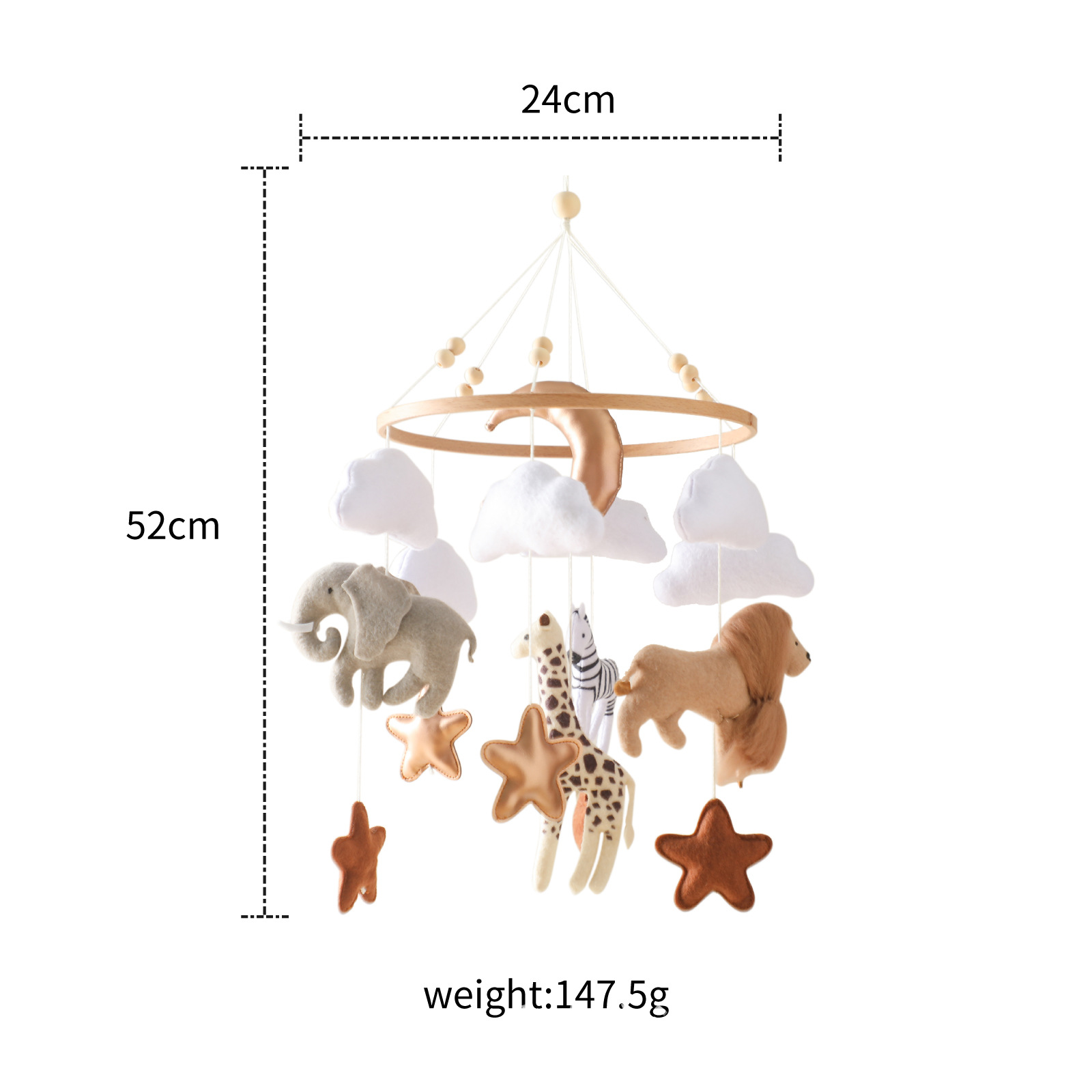 Baby Nursery Jungle Animals - Heißer Verkauf Nordic Handgemachte Filz Dschungel