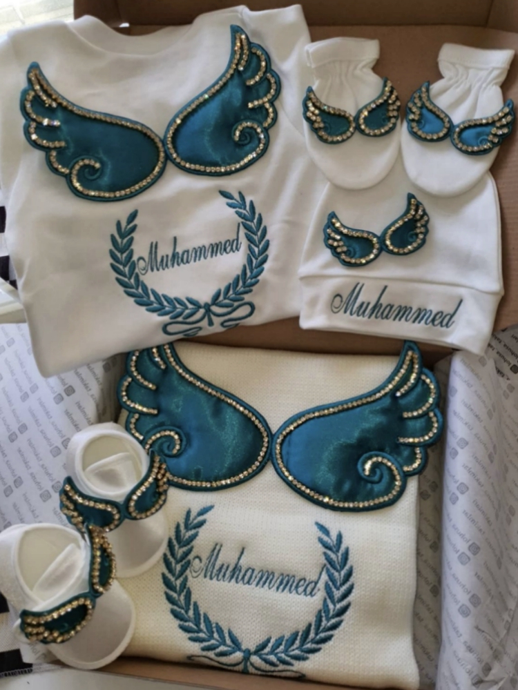 Baby Nursery Embroidery - Dollbling Hospital Exit 5-teiliges Set: Bestickter