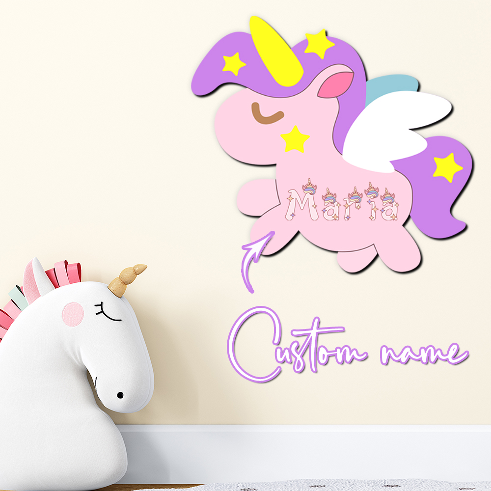 Personalisiertes Einhorn-Holzn – Baby Nursery Girl Bewertung und Preis