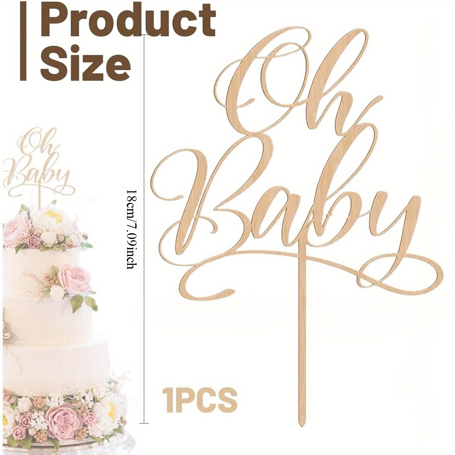 1 Stück oh Baby – Kuchenaufsat – Baby Nursery Letters Bewertung und Preis