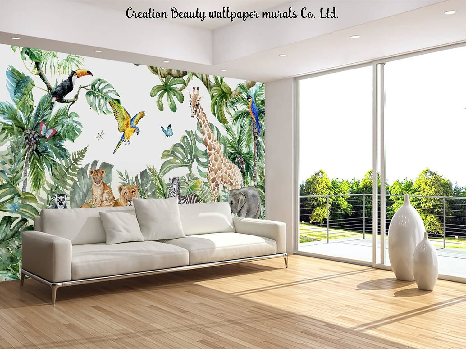 Aquarell-Tiere Dschungel-Tapet – Baby Nursery Water Bewertung und Preis