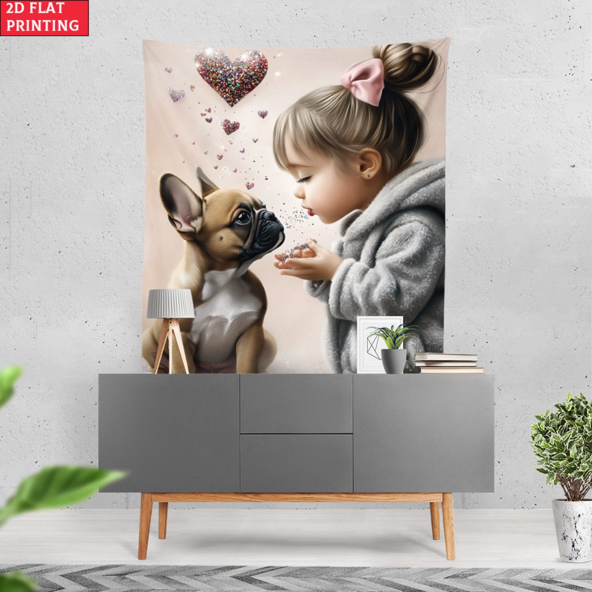 Mädchen mit französischer Bull – Baby Nursery Girl Bewertung und Preis