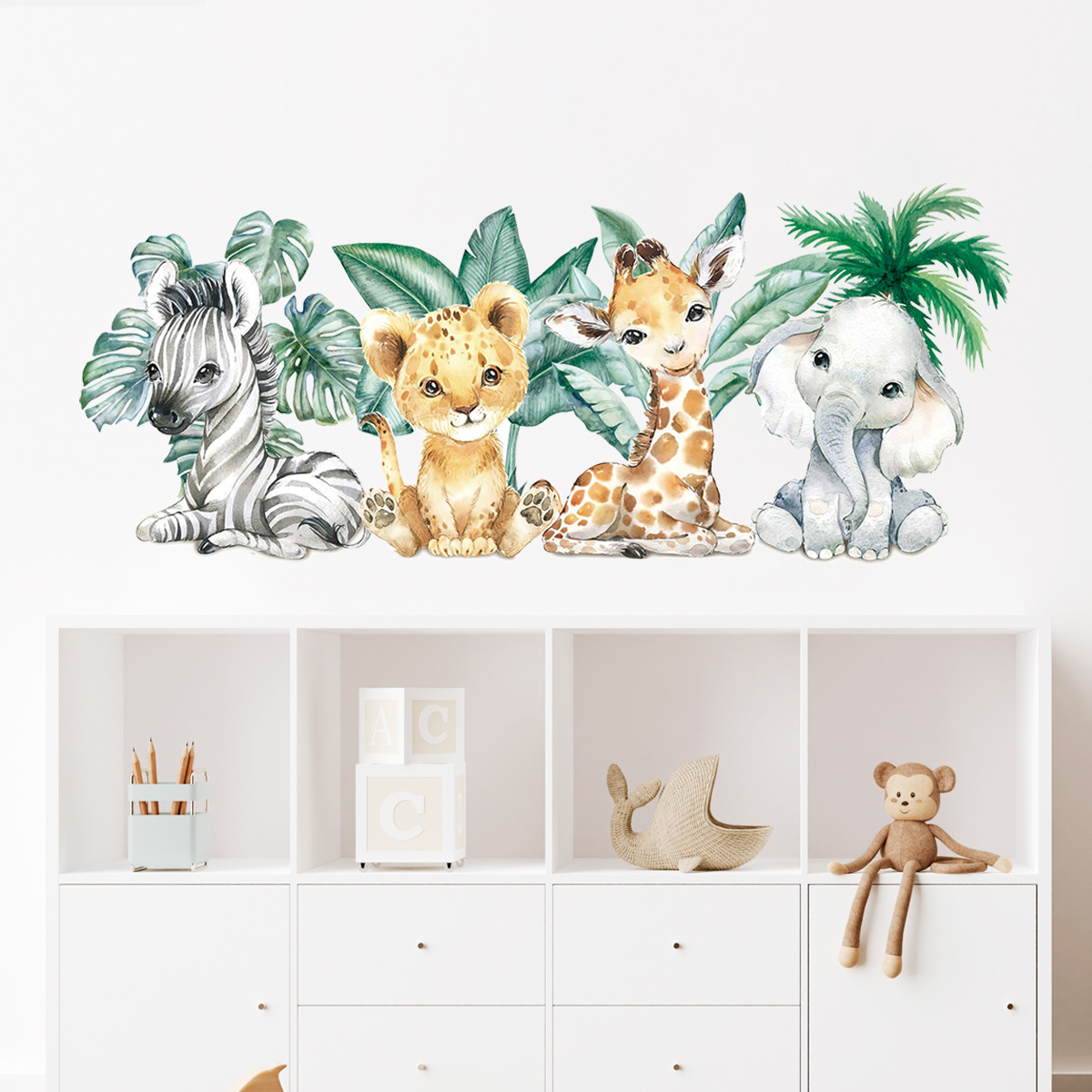 Cartoon süße Dschungel Tiere A – Baby Nursery Jungle Animals Bewertung und Preis