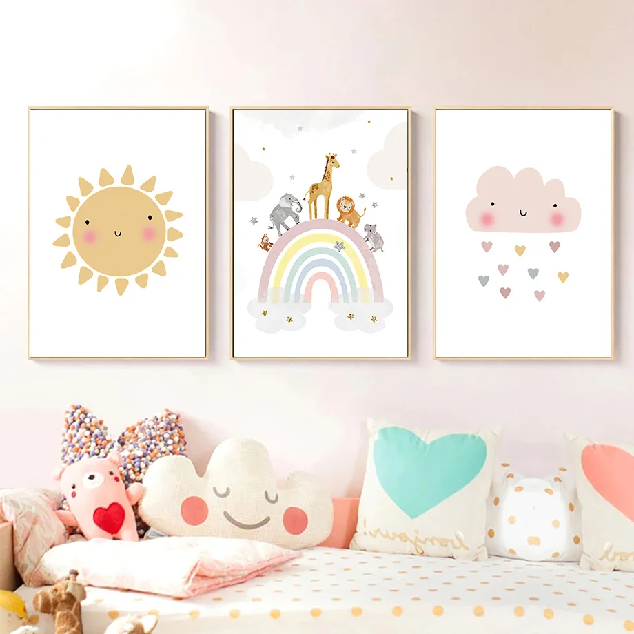 Giraffe Elefant Heißluftballon – Baby Nursery Girl Bewertung und Preis