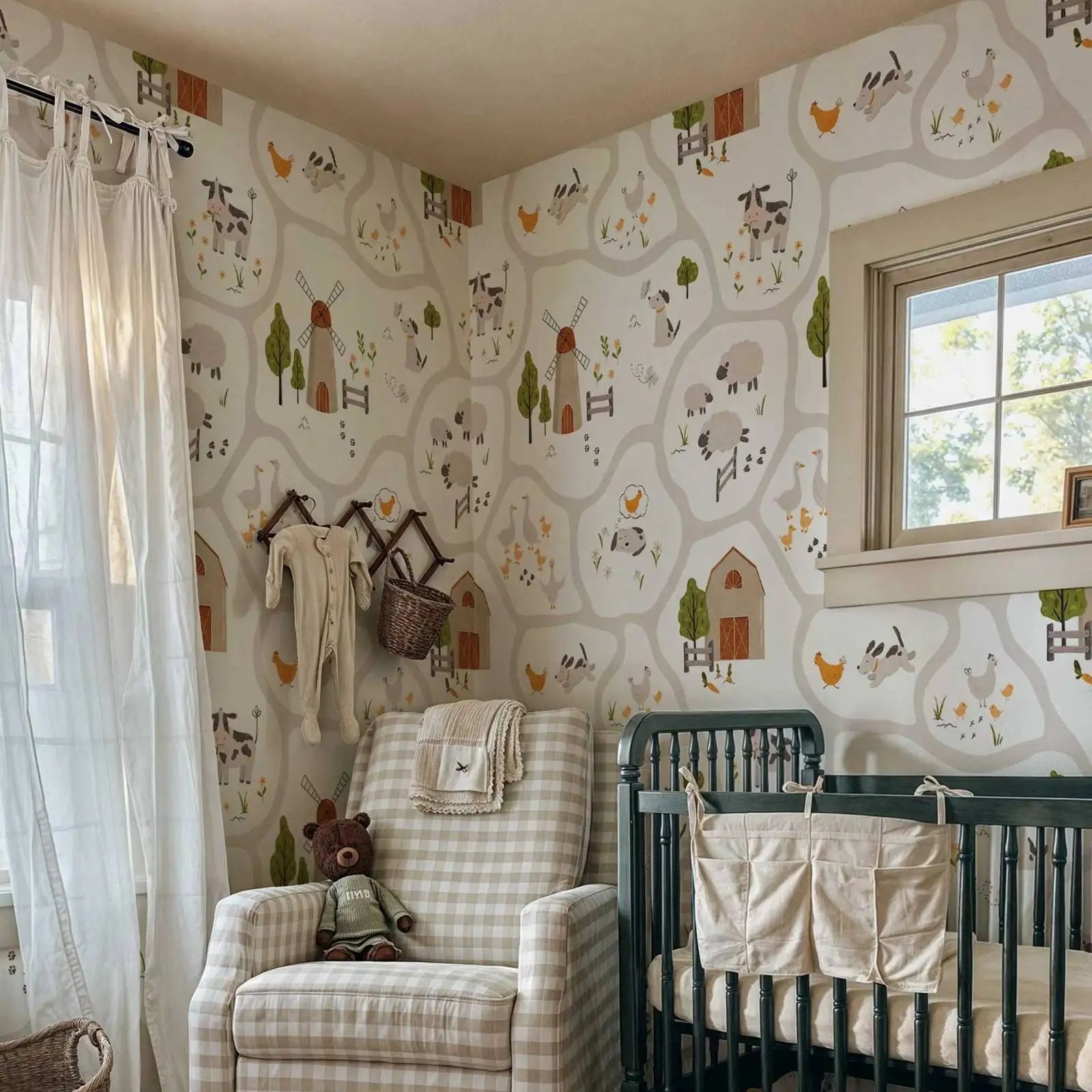 Niedliche Bauernhoftiere-Kinde – Baby Nursery Water Bewertung und Preis