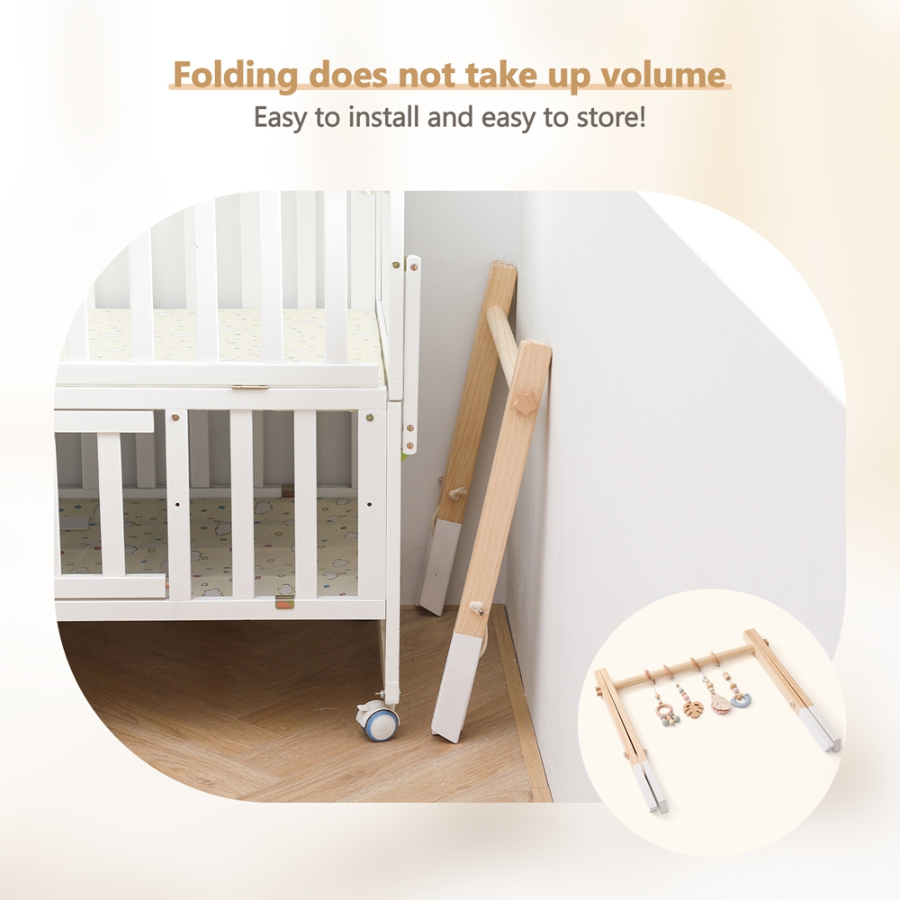 Holz-Spielgerüst, mobiles Häng – Baby Nursery Shelf Bewertung und Preis