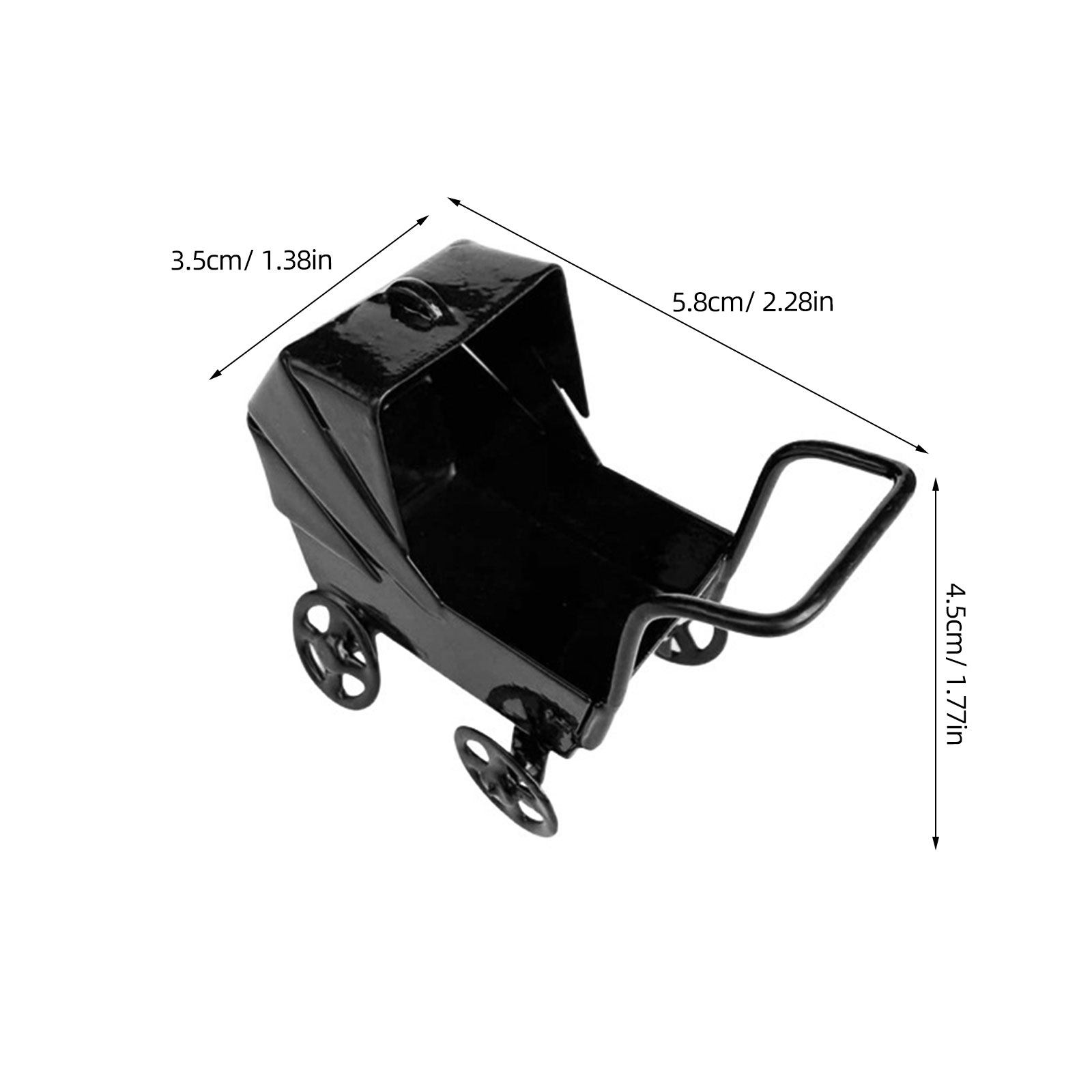 Miniatur-Eisenkinderwagen Schw – Baby Nursery Vintage Bewertung und Preis