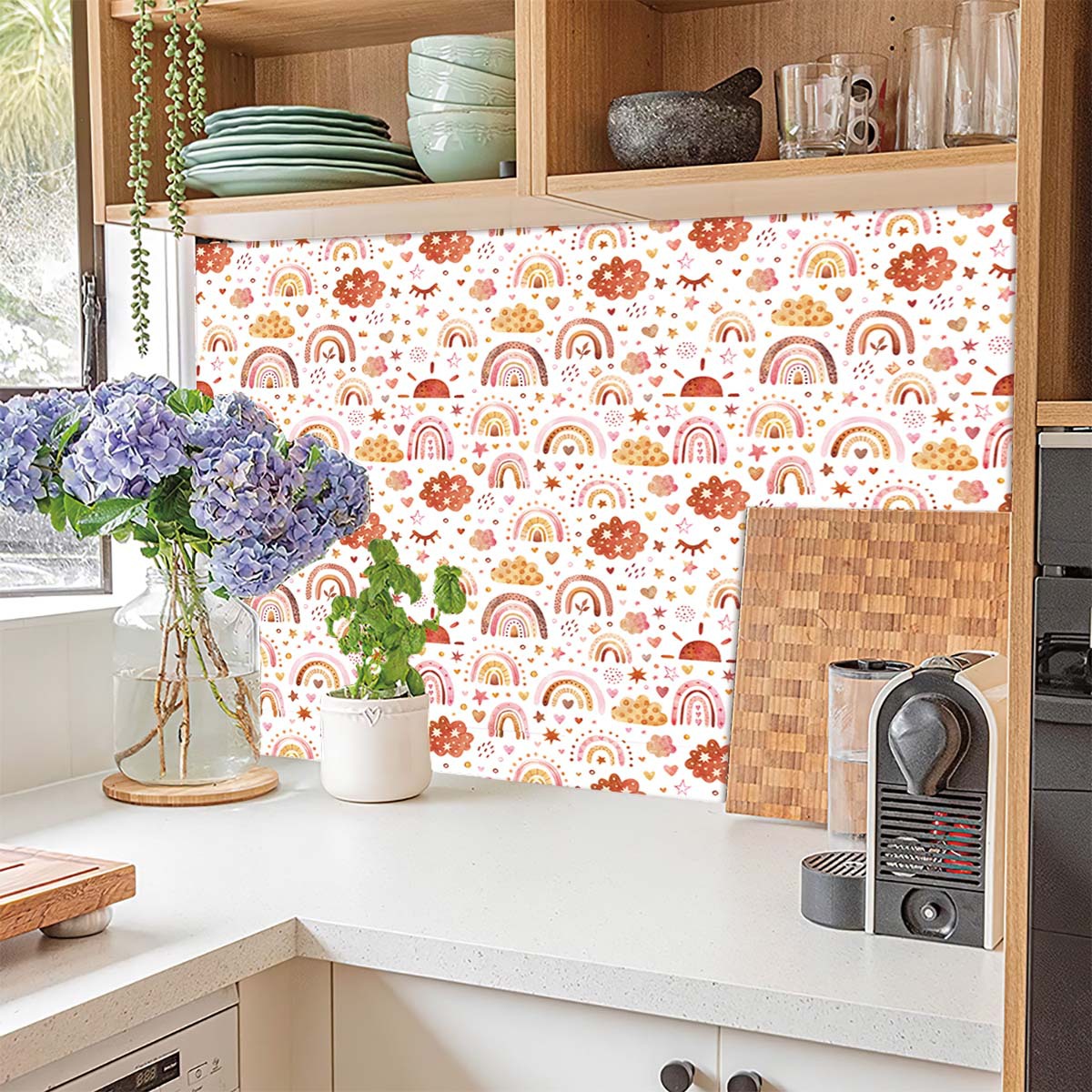 Regenbogen-Tapete zum Abziehen – Baby Nursery Water Bewertung und Preis