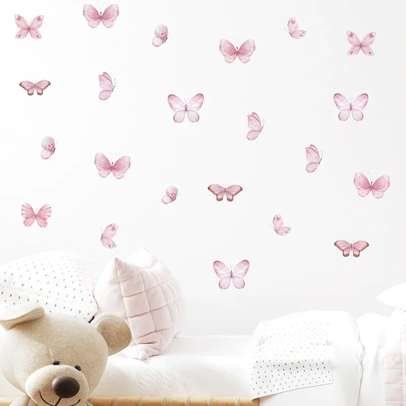 17 Stück Aquarell rosa fliegen – Baby Nursery Water Bewertung und Preis