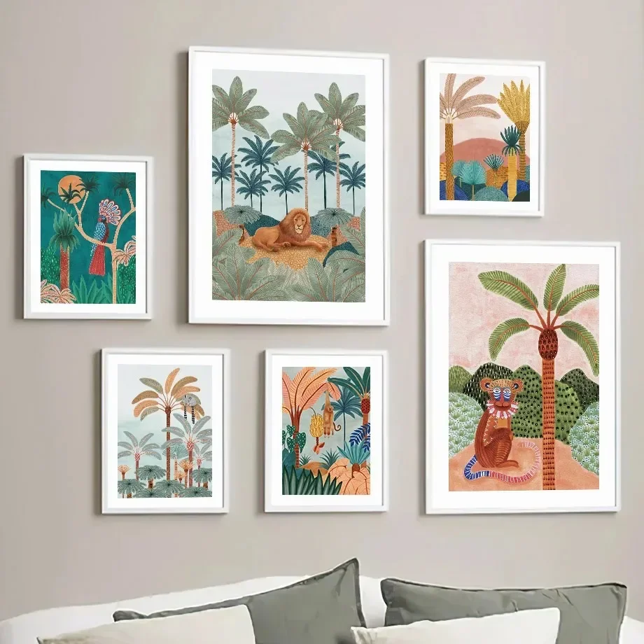 Boho Dschungeltiere Tiger Affe – Baby Nursery Jungle Animals Bewertung und Preis