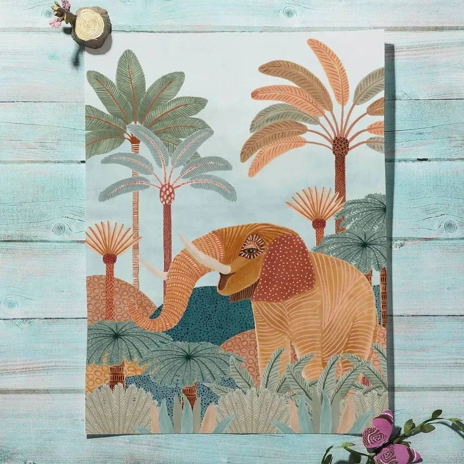 Boho Dschungeltiere Tiger Affe – Baby Nursery Jungle Animals Bewertung und Preis