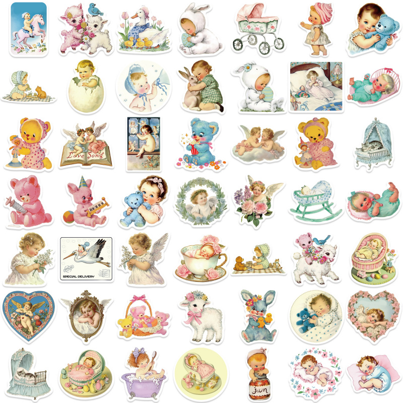 50 Stück Vintage Baby-Aufklebe – Baby Nursery Vintage Bewertung und Preis