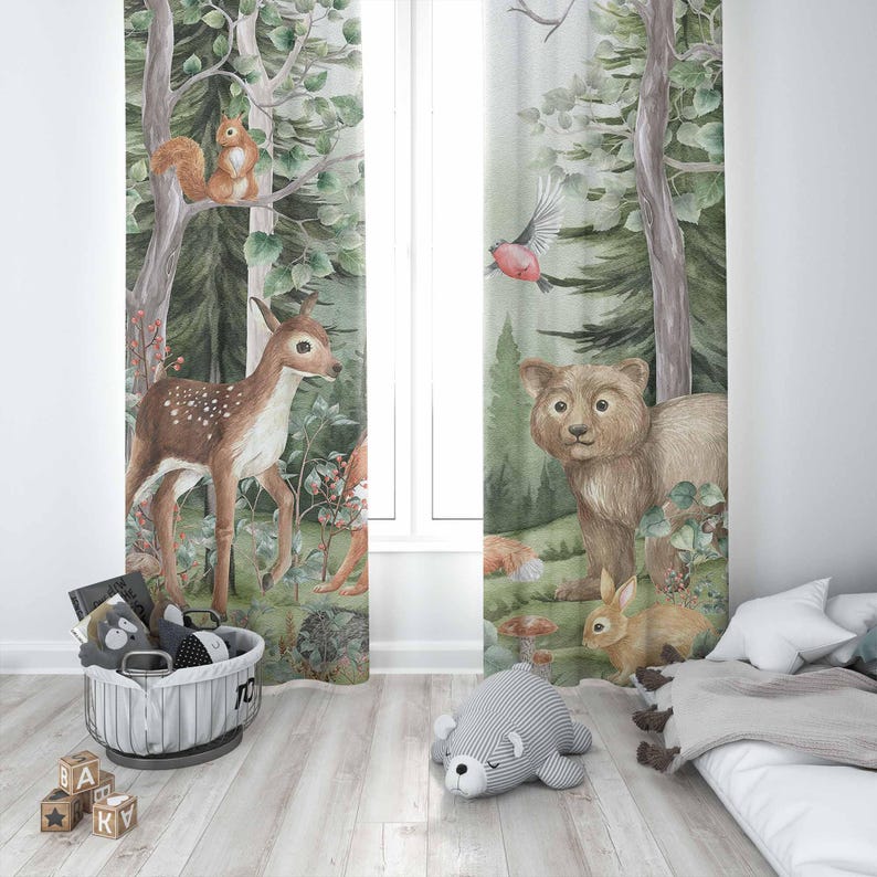 Waldtiere Vorhänge Kinder Kind – Baby Nursery Youtube Bewertung und Preis