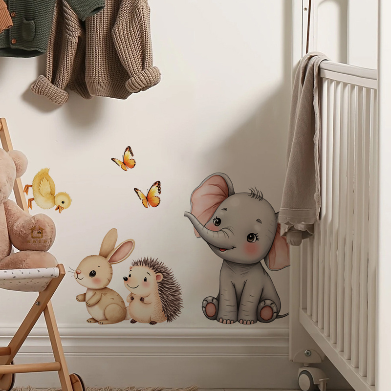 Cartoon-Tier-Wandaufkleber – E – Baby Nursery Wallpaper Bewertung und Preis