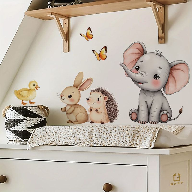 Cartoon-Tier-Wandaufkleber – E – Baby Nursery Wallpaper Bewertung und Preis