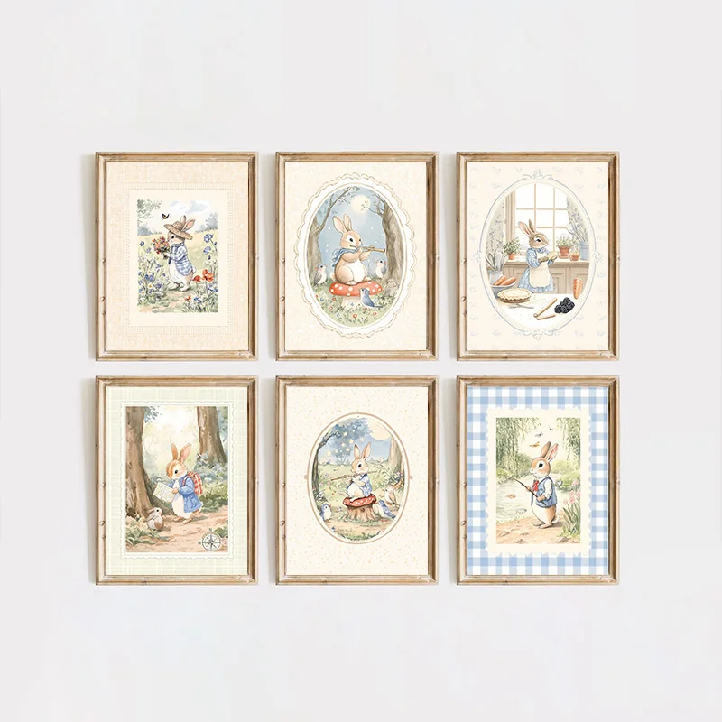 Vintage Boho Blue Plaid Rabbit – Baby Nursery Vintage Decor Bewertung und Preis