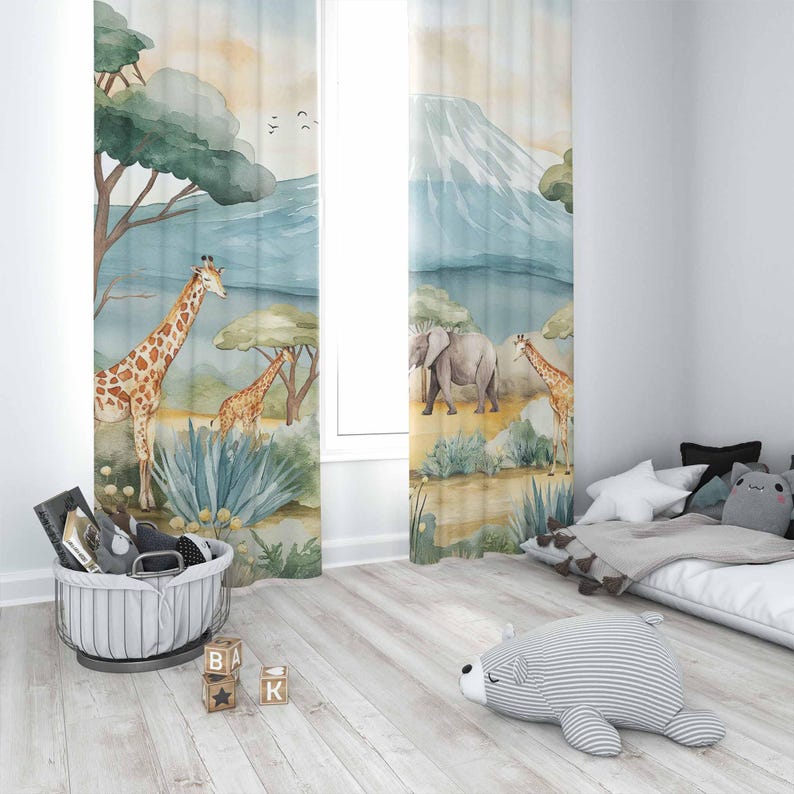 Safari Tiere Kinder Vorhänge B – Baby Nursery Youtube Bewertung und Preis