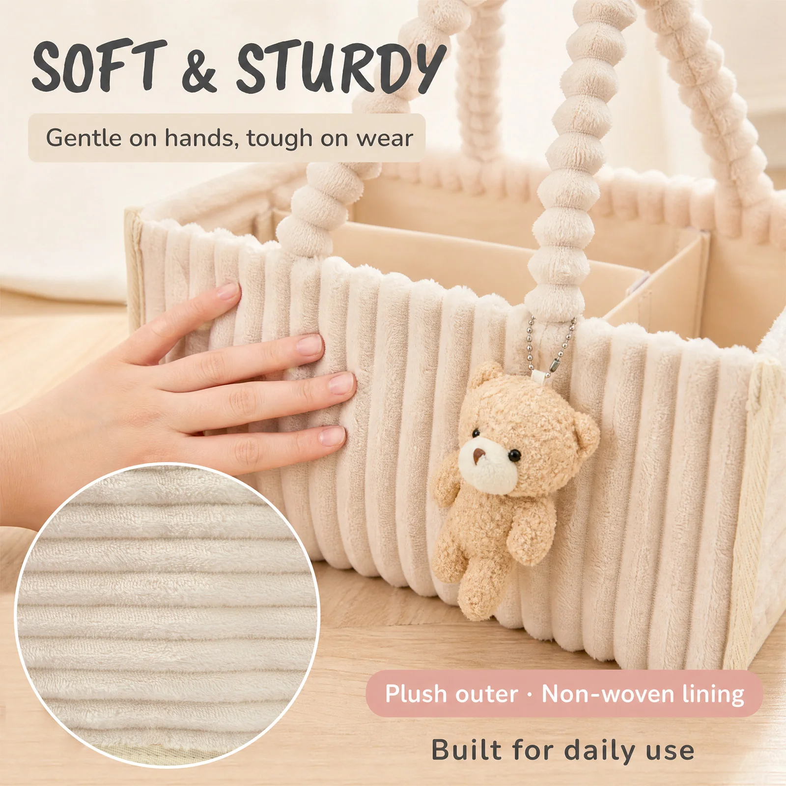 Baby-Windel-Organizer aus Cord – Diaper Caddy Organizer Bewertung und Preis