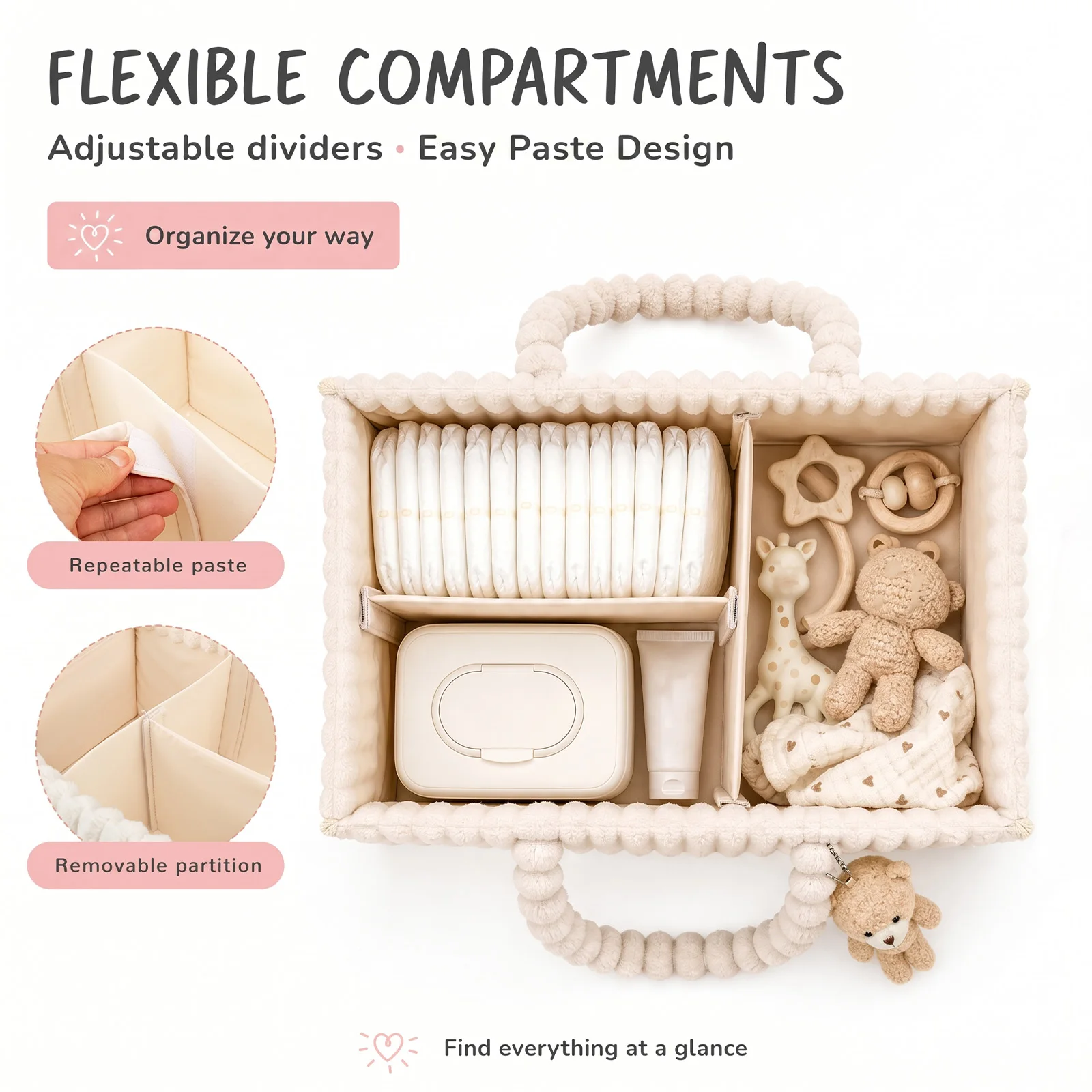 Baby-Windel-Organizer aus Cord – Diaper Caddy Organizer Bewertung und Preis
