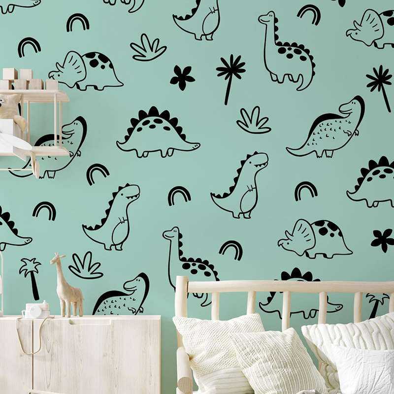 Geometrischer Dinosaurier Baum – Baby Nursery Jungle Animals Bewertung und Preis