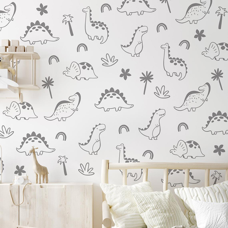 Geometrischer Dinosaurier Baum – Baby Nursery Jungle Animals Bewertung und Preis