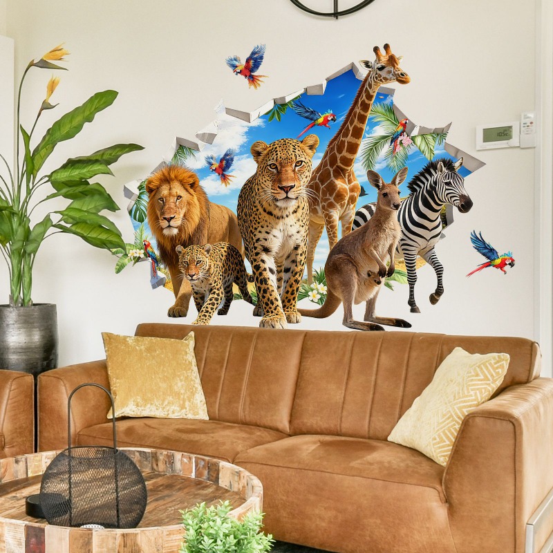 Große Dschungeltier-Wandaufkle – Baby Nursery Jungle Animals Bewertung und Preis