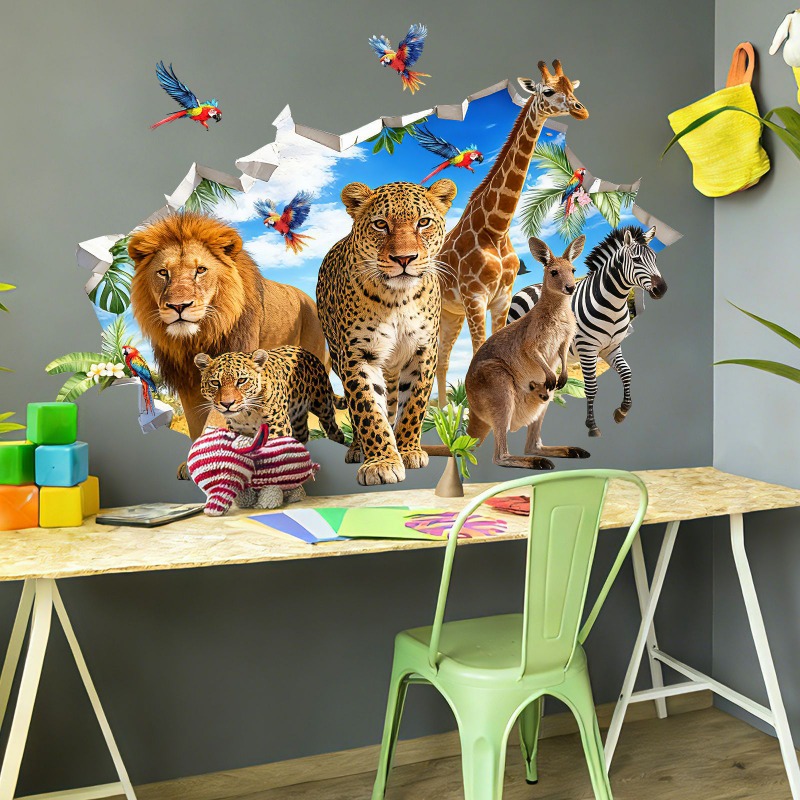 Große Dschungeltier-Wandaufkle – Baby Nursery Jungle Animals Bewertung und Preis