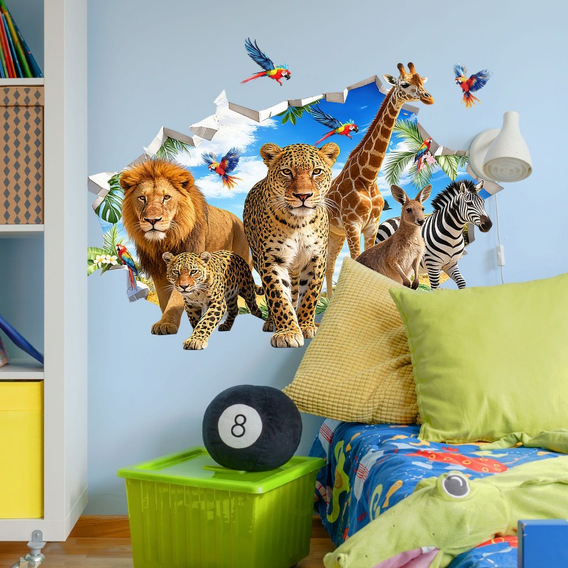 Große Dschungeltier-Wandaufkle – Baby Nursery Jungle Animals Bewertung und Preis