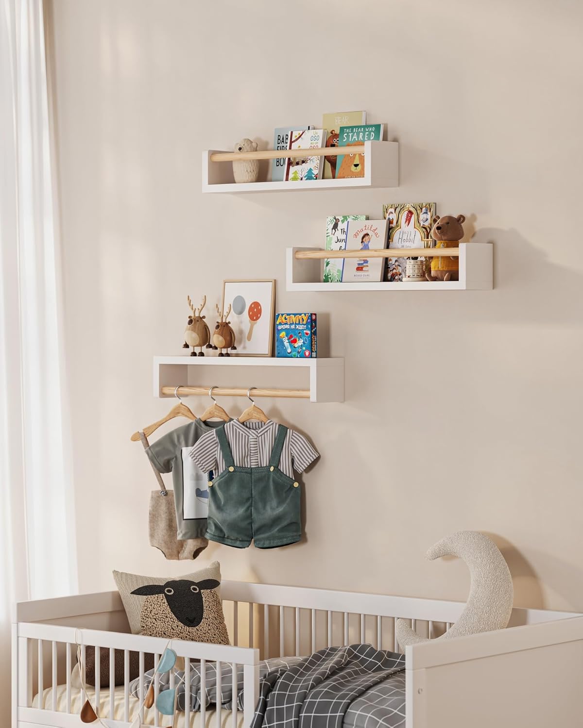 Set aus 3 schwebenden Bücherre – Baby Nursery Shelf Bewertung und Preis
