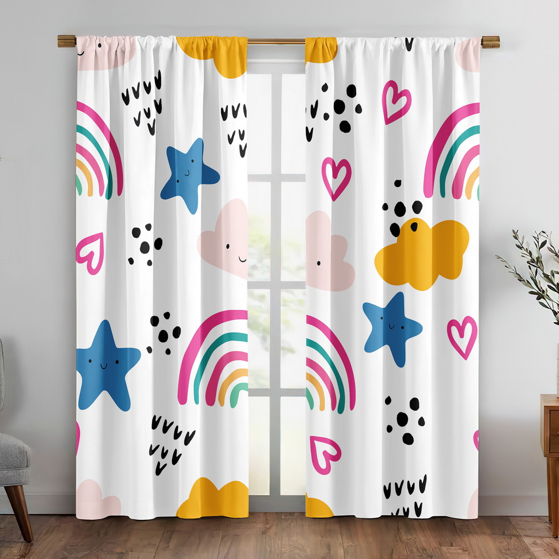 Niedlicher Regenbogen-Sterne-H – Baby Nursery Youtube Bewertung und Preis