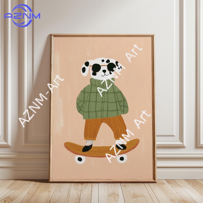 1 Stück Lustiges Tier-Skateboa – Baby Nursery Art Bewertung und Preis
