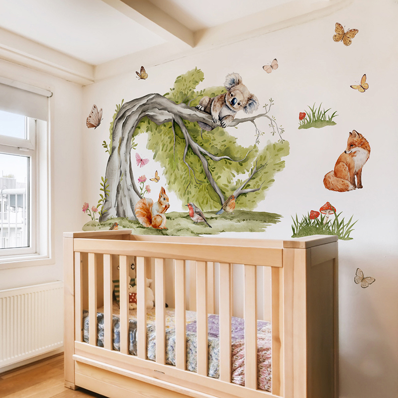 Dschungel großer Baum Tiere Wa – Baby Nursery Jungle Animals Bewertung und Preis
