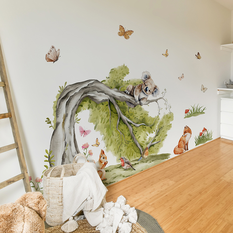 Dschungel großer Baum Tiere Wa – Baby Nursery Jungle Animals Bewertung und Preis